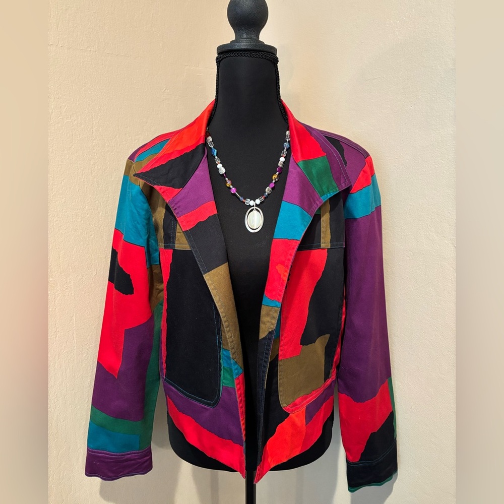 Patrick Christopher Summer Colorblock Blazer, siz… - image 8